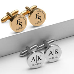 Personalized Initial Engraved Cufflink - Giva