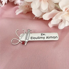 Custom Doctors and Nurses Names Brooch