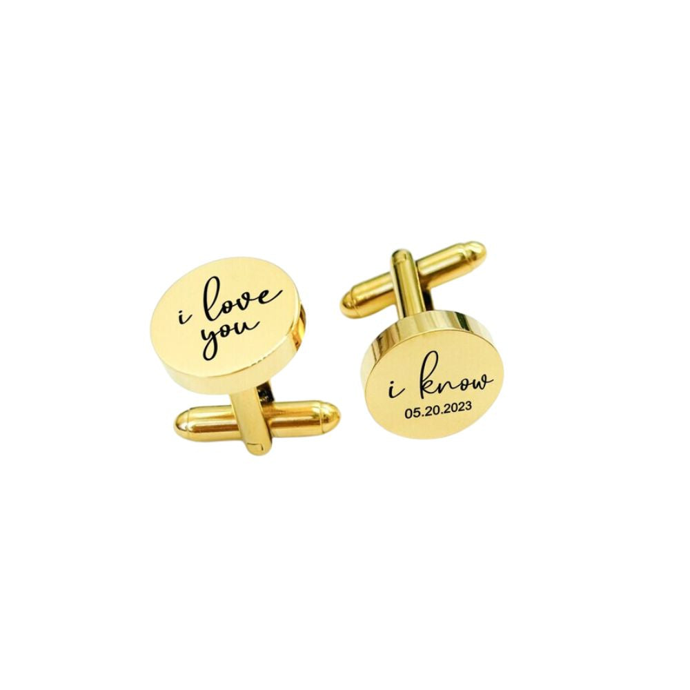 Custom Initials and Date Cufflinks - Giva