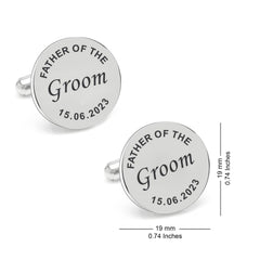 Personalized Dates Quotes Father Of Bride Or Groom & Date Cufflink For Men And Boys 1 Pair - Giva