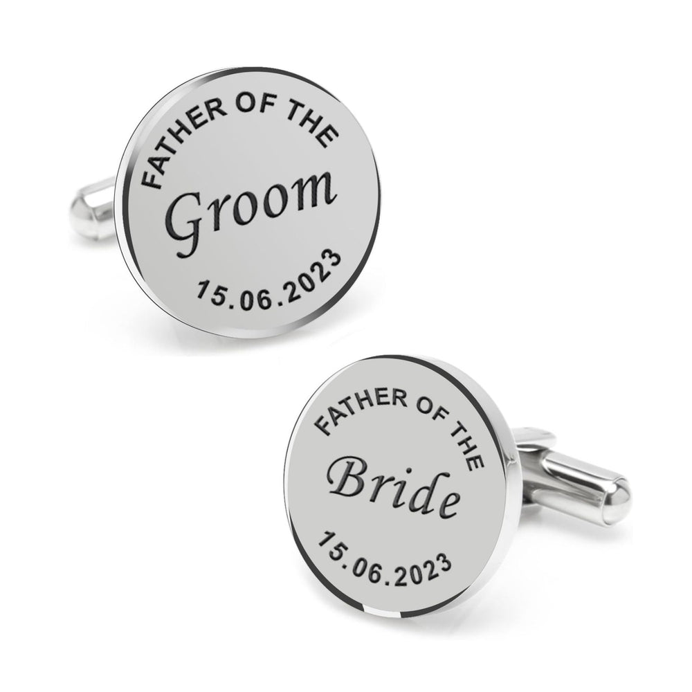 Personalized Dates Quotes Father Of Bride Or Groom & Date Cufflink For Men And Boys 1 Pair - Giva