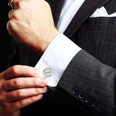 Personalized Dates Quotes Father Of Bride Or Groom & Date Cufflink For Men And Boys 1 Pair - Giva