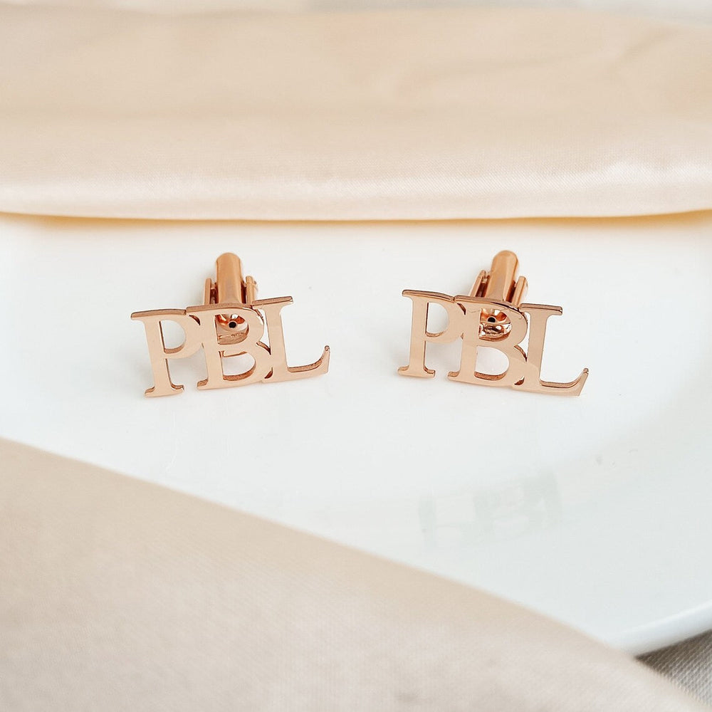 Personalised Initial Letter Name Cufflinks - Giva