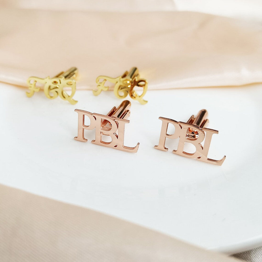 Personalised Initial Letter Name Cufflinks - Giva