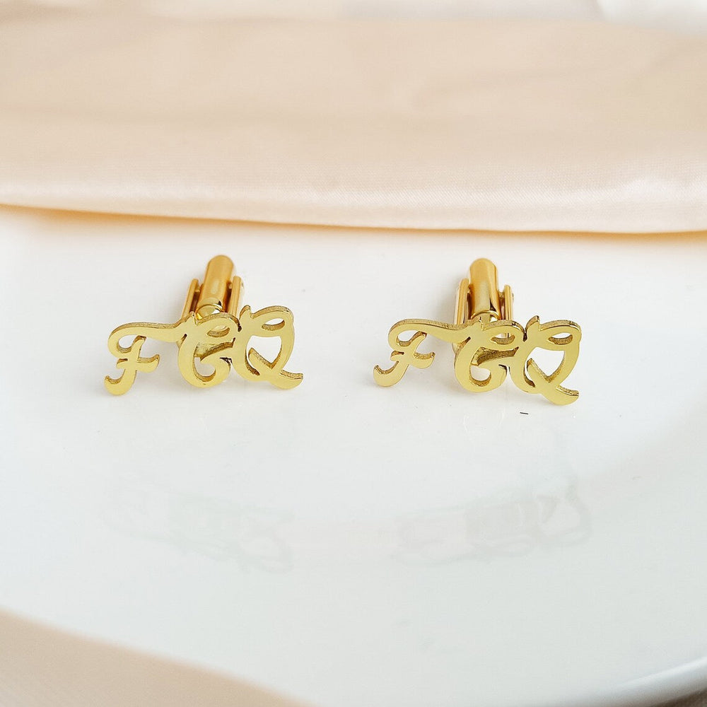 Personalised Initial Letter Name Cufflinks - Giva
