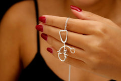 Personalized Stethoscope Necklace with Name, Nurse and Doctor Jewelry Gifts, Custom Stethoscope Pendant, Everyday Wear Medical Student Gifts