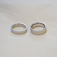 Personalised Ring, Custom Engraved, 4/6mm, Stainless Steel, Name Date Coordinates, Unique Gift