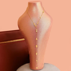 Personalized Initial Name Gold Y Necklace - Christmas Gift - Silver Custom Letter Lariat - Gold Y Lariat Necklace - Personalized Gift