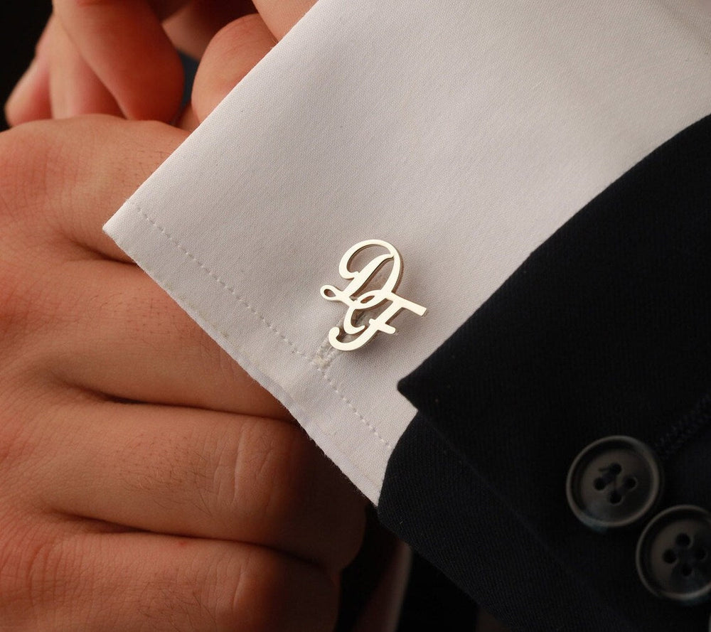 Personalised Monogram Cufflinks for Groom - Giva